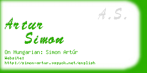 artur simon business card
